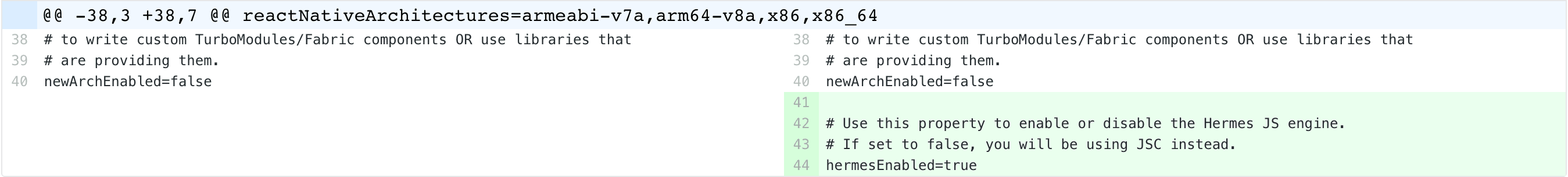RN 0.71부터 달라진 Hermes 엔진 활성 설정 방법 (android/gradle.properties)