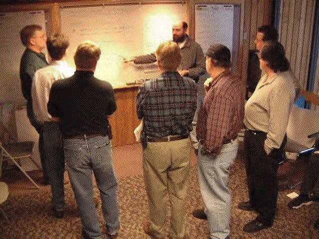 2001년 2월, Light Weight Methods Conference에서 애자일 소프트웨어 개발이 논의되는 모습